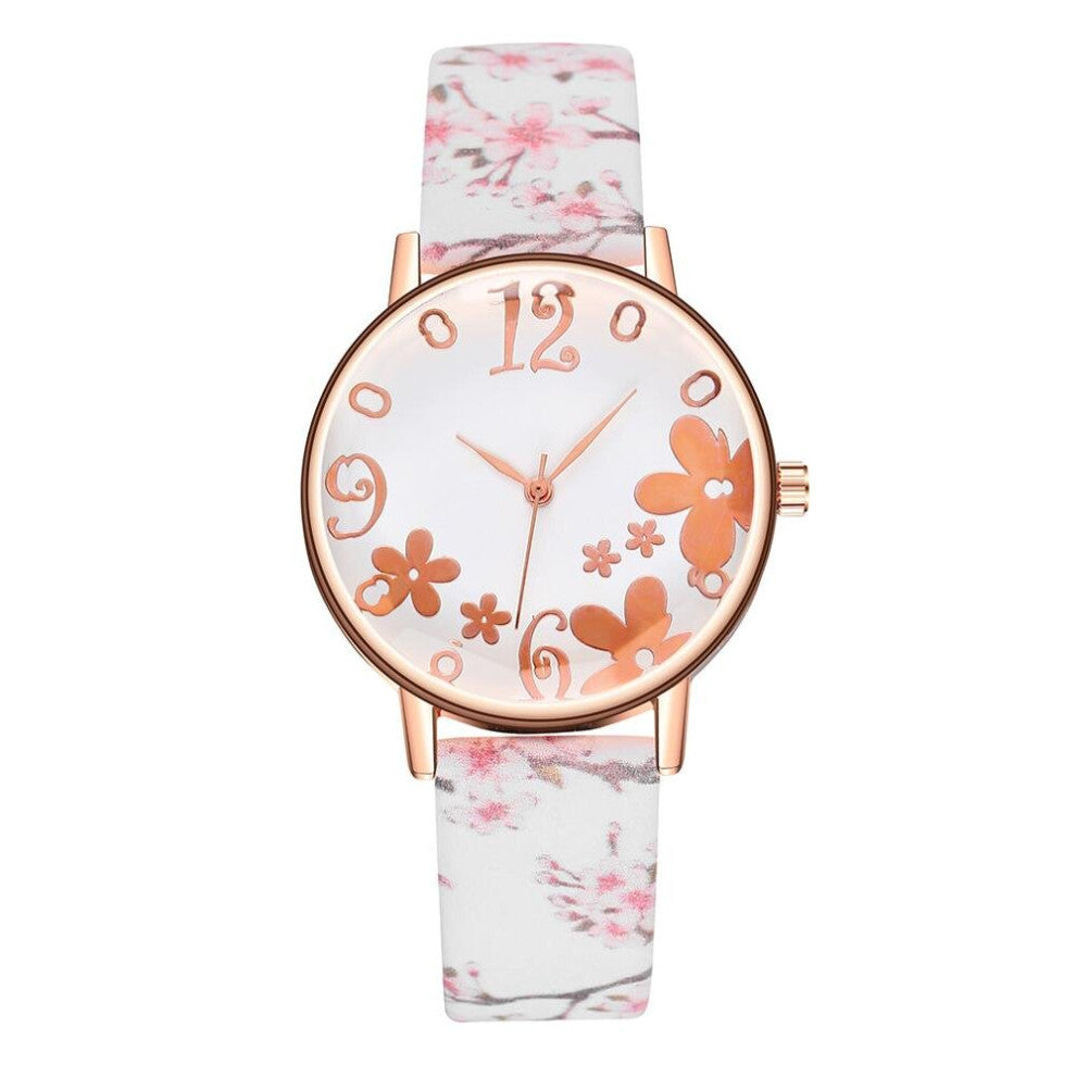Stylish Printed Leather Ladies Watch Slim Digital Dial Watches Women Clocks Quartz Gift Wristwatches orologio ????