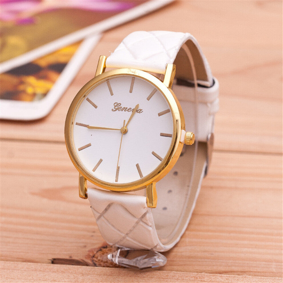 Check Leather Strap Lady Watch Scale Bracelet Wrist Watches Casual Quartz Women Gift Clock???? ??????? ????????