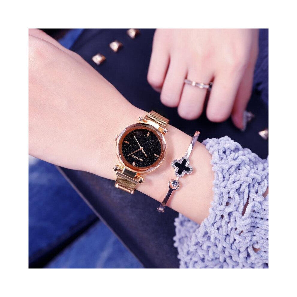 Starry Sky Women Watches Magnetic Steel Mesh Band Ladies Dress Casual Wristwatches Crystal Female Quartz Clock