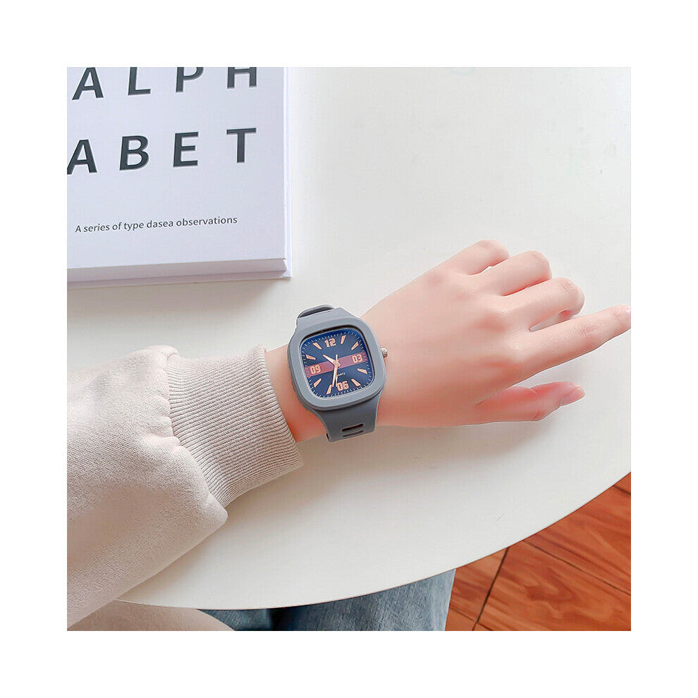 Square Silicone Couple Watch Casual Women Watches Female Quartz Wristwatches Sport Clock Relogio Feminino