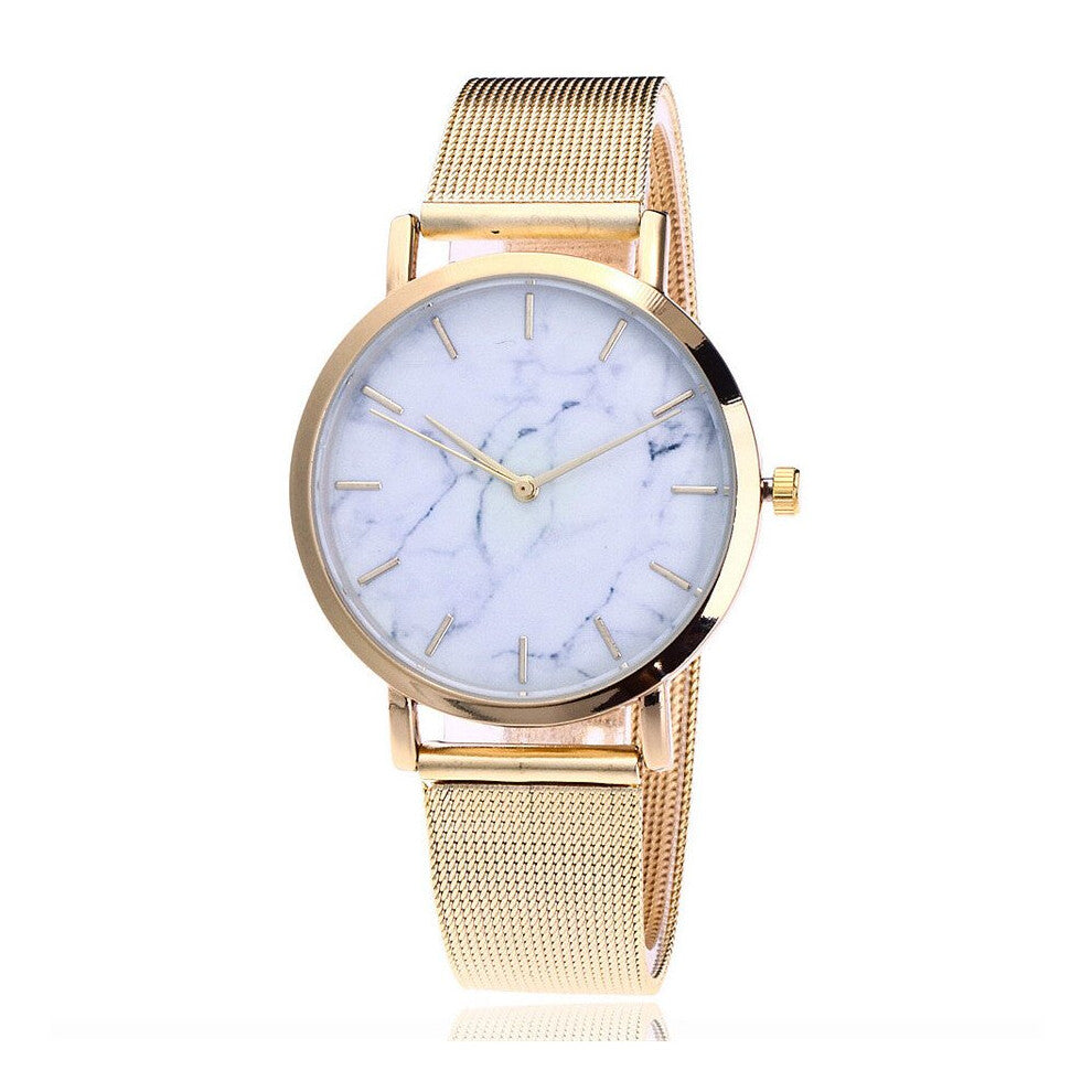 marble Crack Watches Women Mesh Band Watches Ladies Watches Clock Gift Relogio Feminino dames horloge