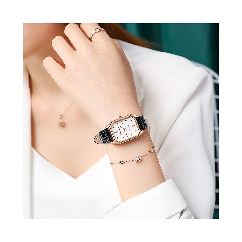 Watches Women Vintage Square Ladies Leather Strap Watch Suitable For Girls Casual Quartz Wristwatch Montre Homme