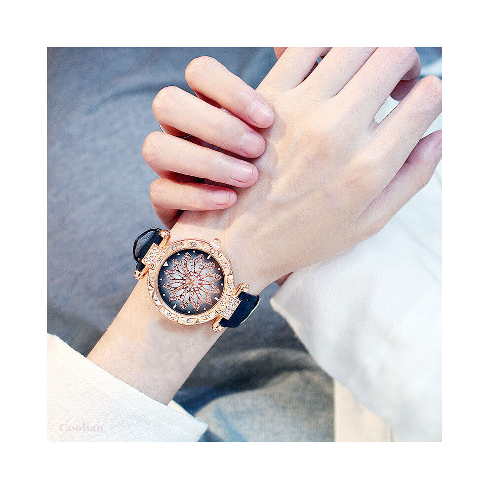 Casual Women Watches Crystal Women Watches Leather Band Quartz Ladies Watches Relogio Feminino