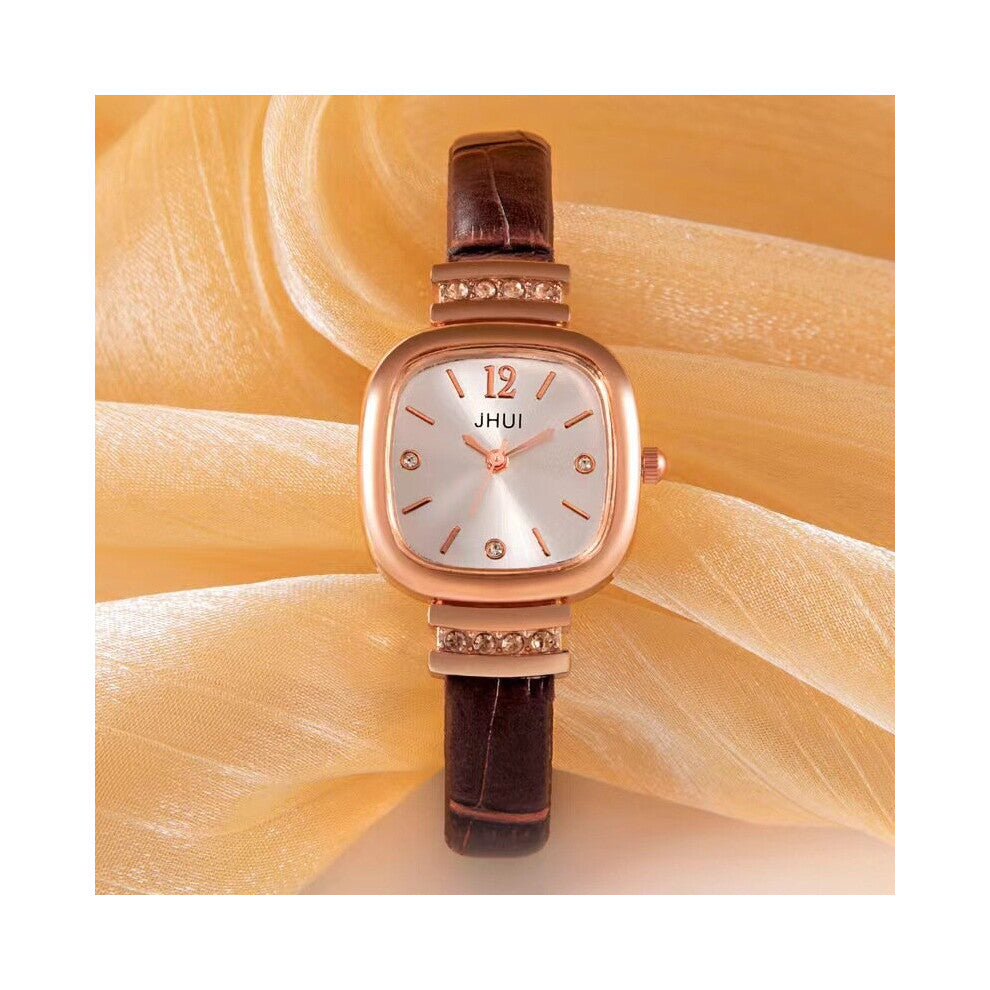 Ladies Leather Quartz Watch For Women Rhinestones Female Watches Clock Wrist Watch Classic Watches Daily