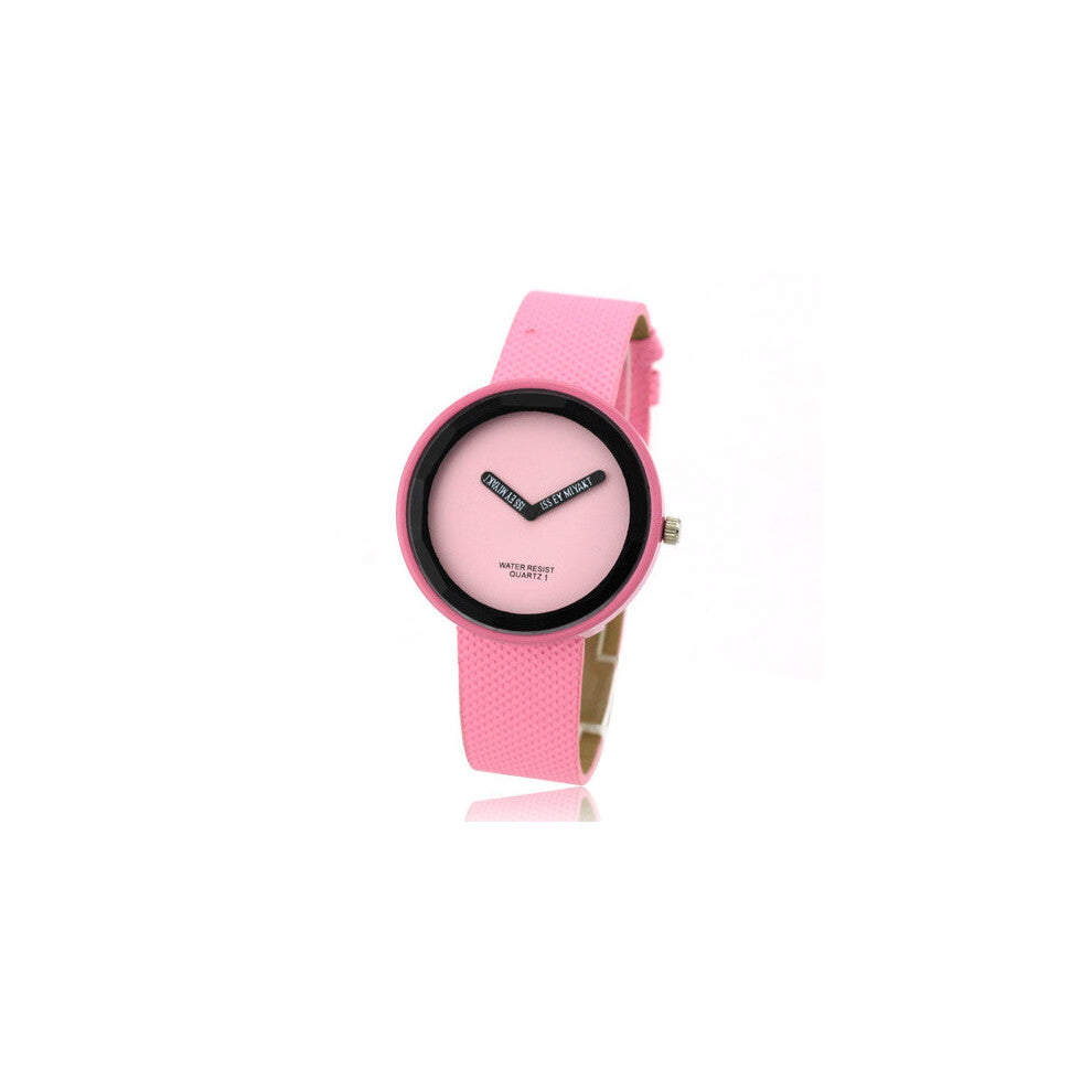 Womage Women Watches Womens Watches Pink Ladies Girls Watches 13 Candy Leather Strap Quartz Wristwatch