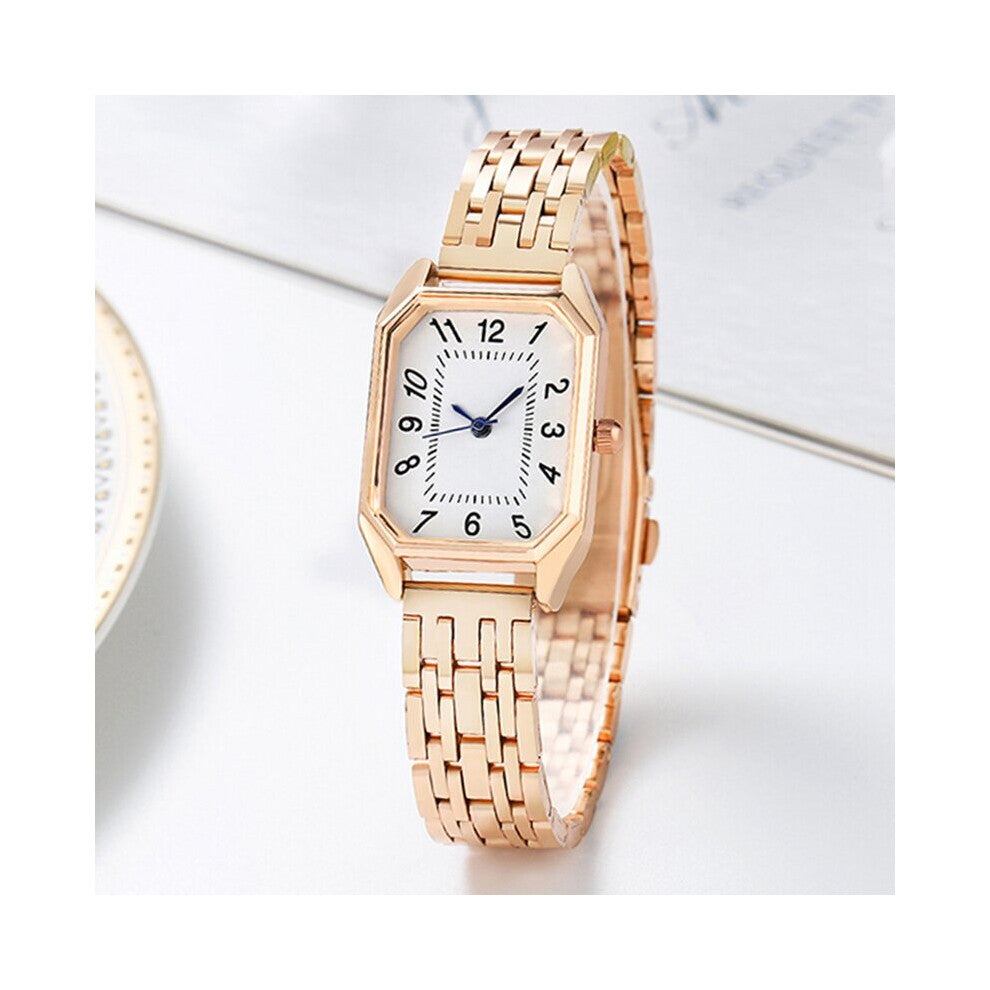 Casual Women's Square Watches Ladies Quartz Wristwatch Classic Femme Steel Band Clock Zegarek Damski