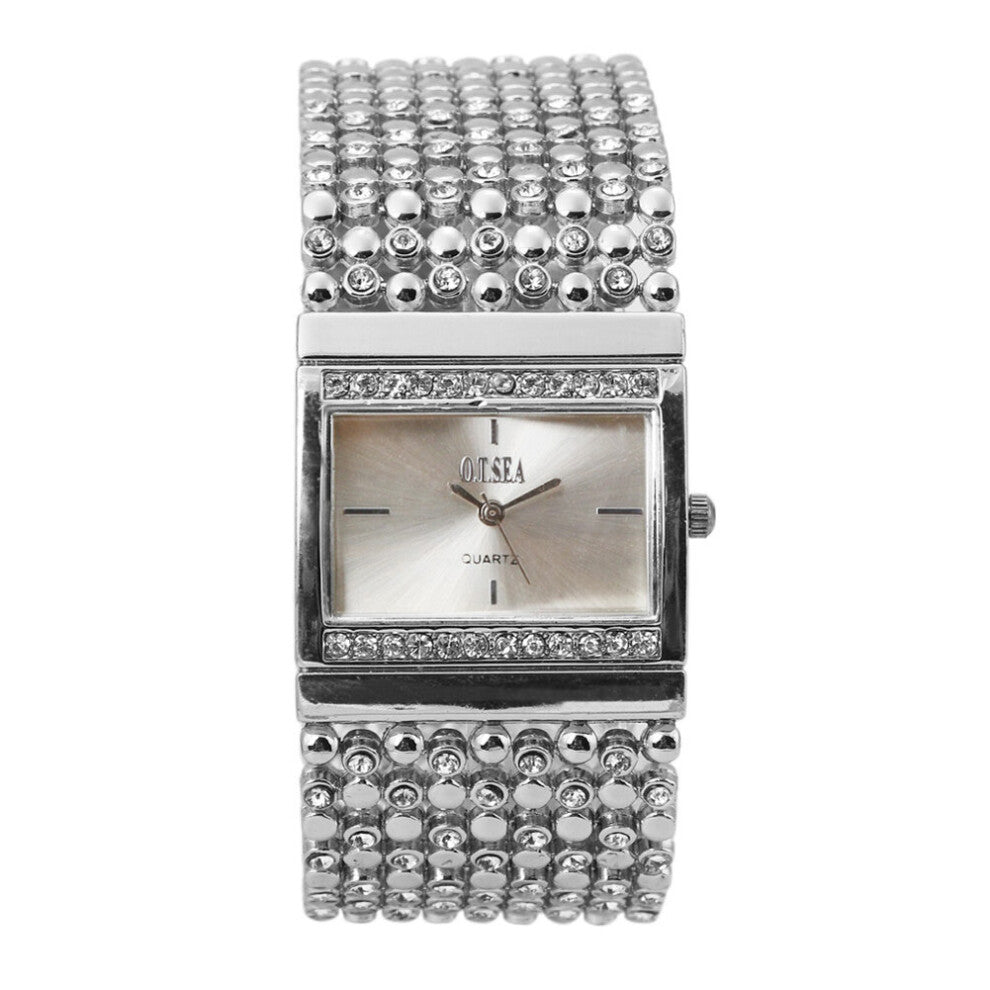 Bangle Watch Women's Top Quartz Wristwatch Ladies Crystal Stainless Steel Bracelet Women Watches Drop