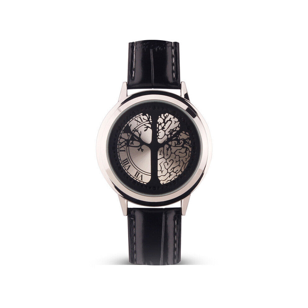 Mode Led Touch Screen Mannen Horloges Jongens Life Tree Lederen Digitale Horloges Mannen Klok Glittering and Men Watches