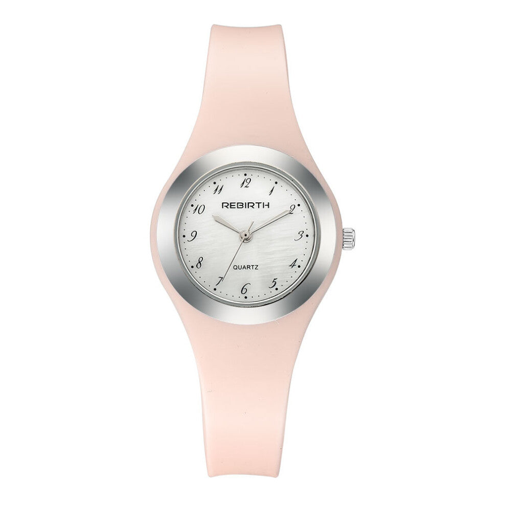 REBIRTH Women's Watch Top Ladies Quartz Wristwatch Silicone Strap Ladies Women Wrist Watches Relogio Femininos
