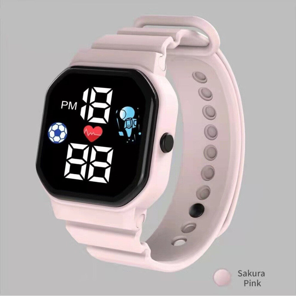 Digital Watch Women Luminous Calendar Bracelet Decoration Push Button Girls Sport Watches Electronic Wristwatch