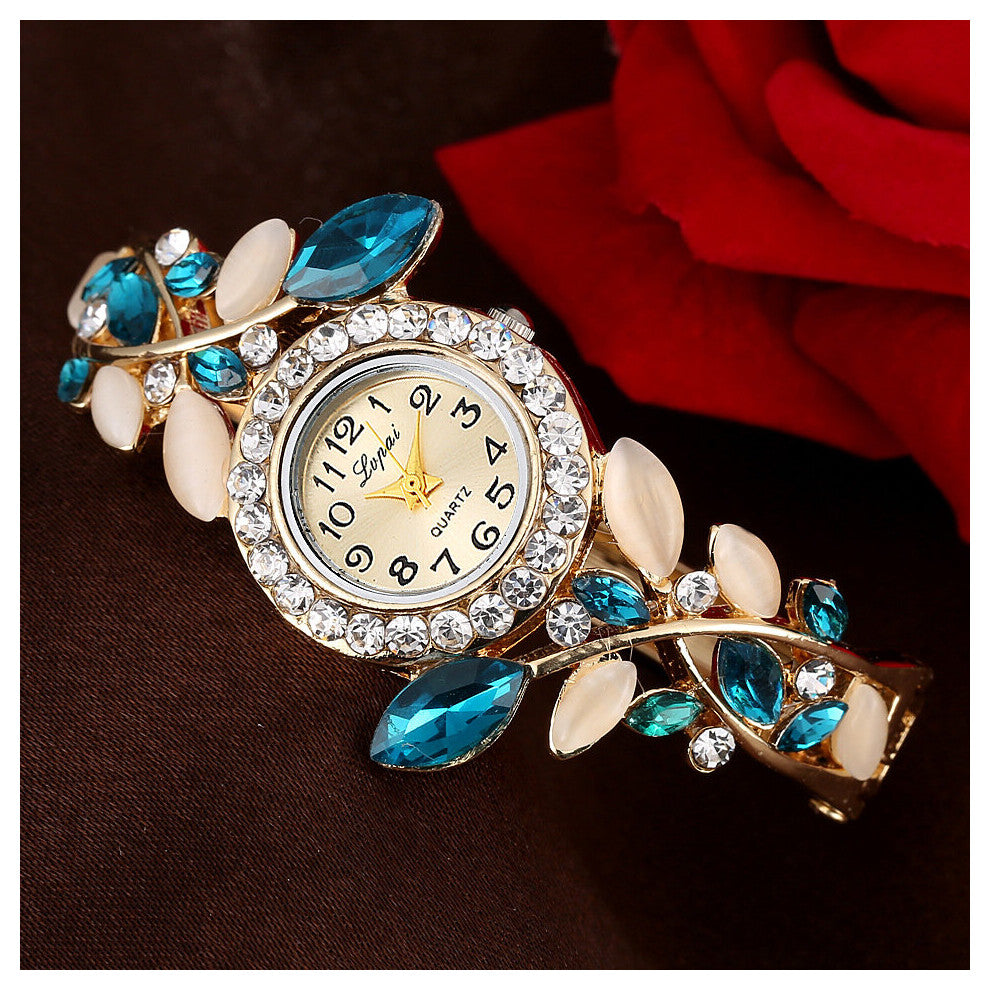 Women Vintage Quartz Watches For Women Rhinestone Bangle Watch Ladies Dress Wrist Watch Clock Relogio Feminino