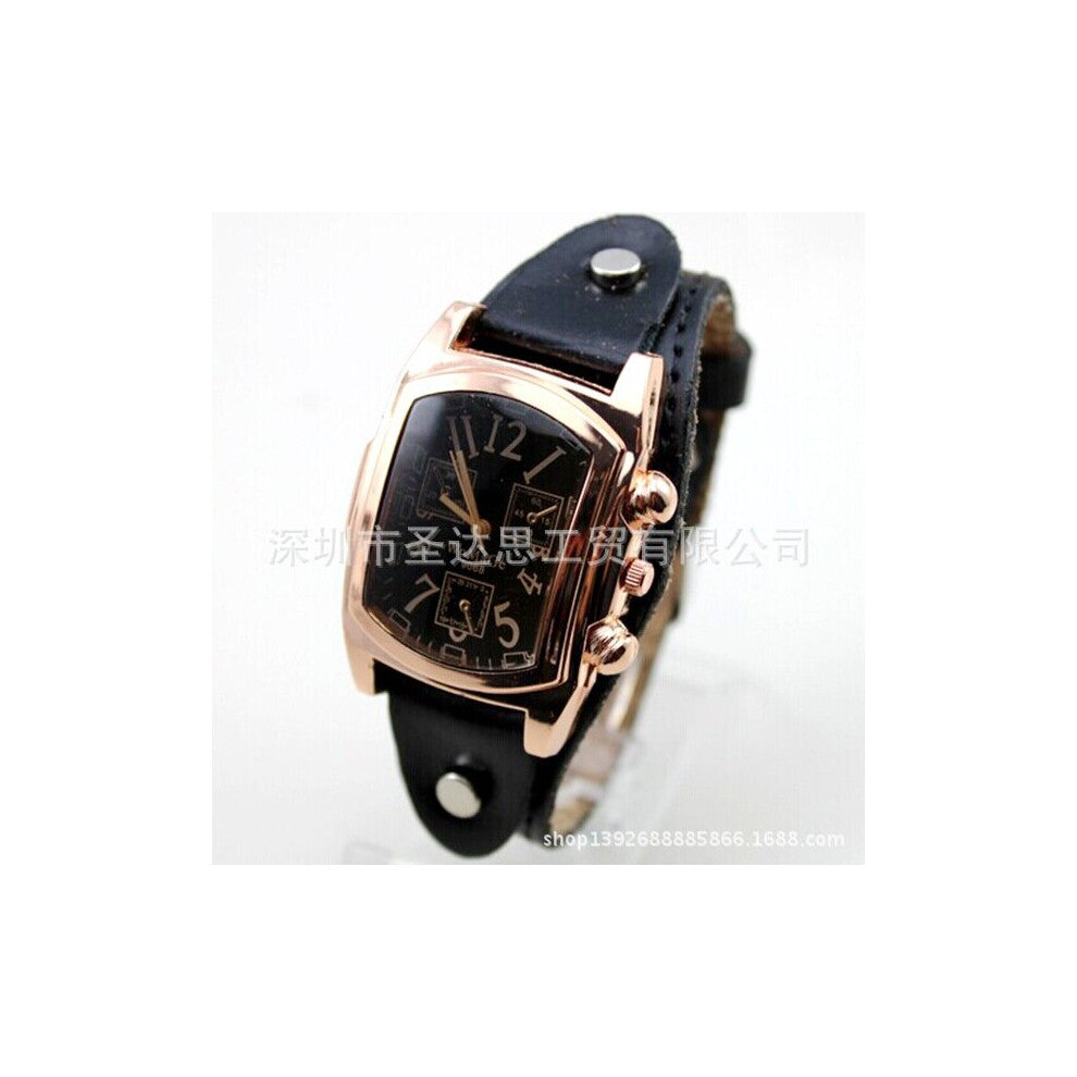 Spots Watches Pu Leather Band Watches Square Meter Casual Watches