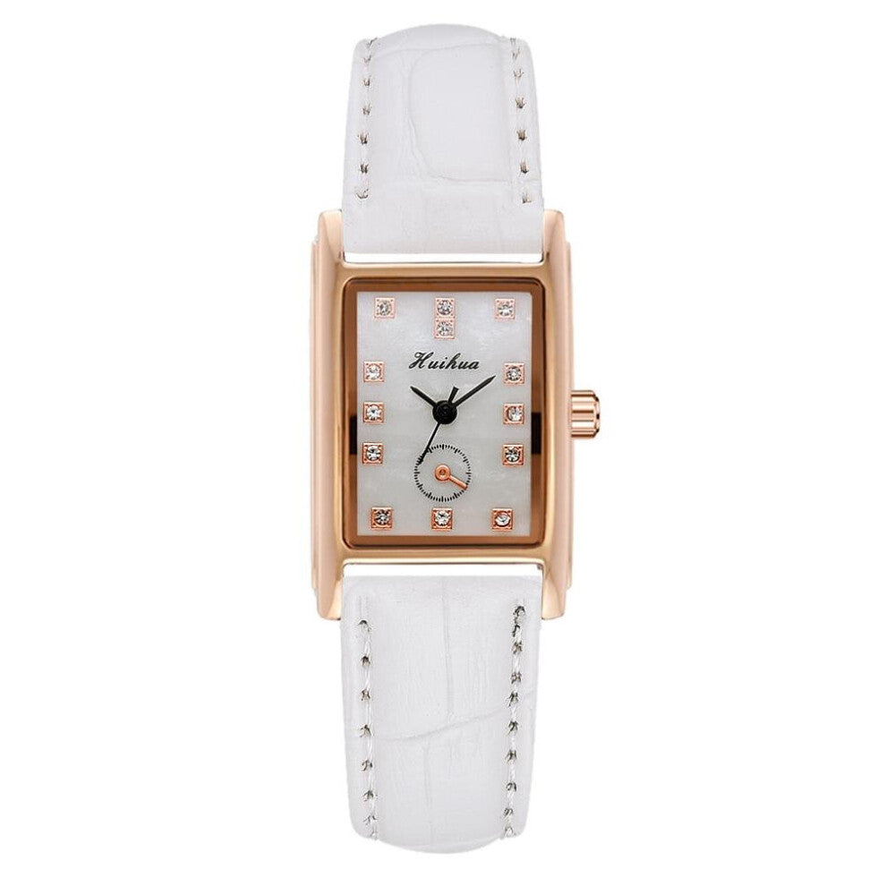 Watches Women Square Rose Wristwatches Leather Watch Female Ladies Quartz Clocks Montre Femme