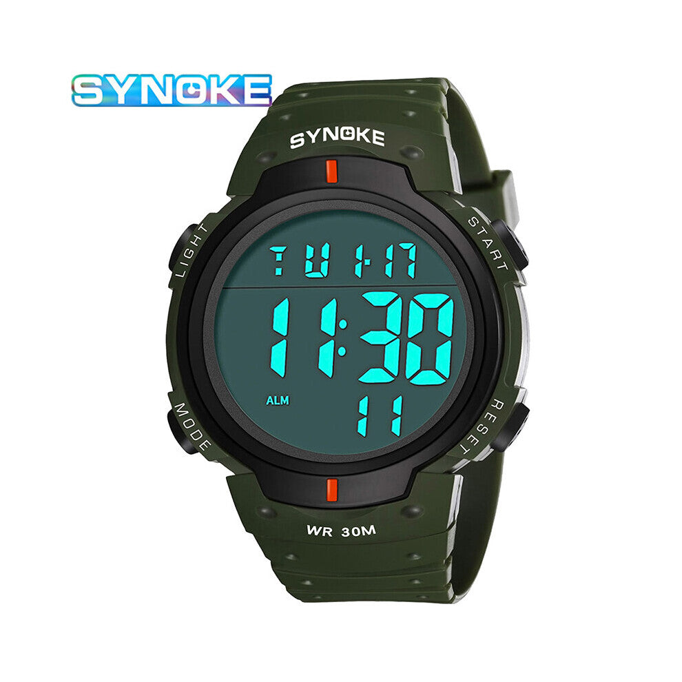 SYNOKE Watches Men 30M Waterproof Electronic LED Digital Watch Men Outdoor Mens Sports Wrist Watches Stopwatch Relojes Hombre
