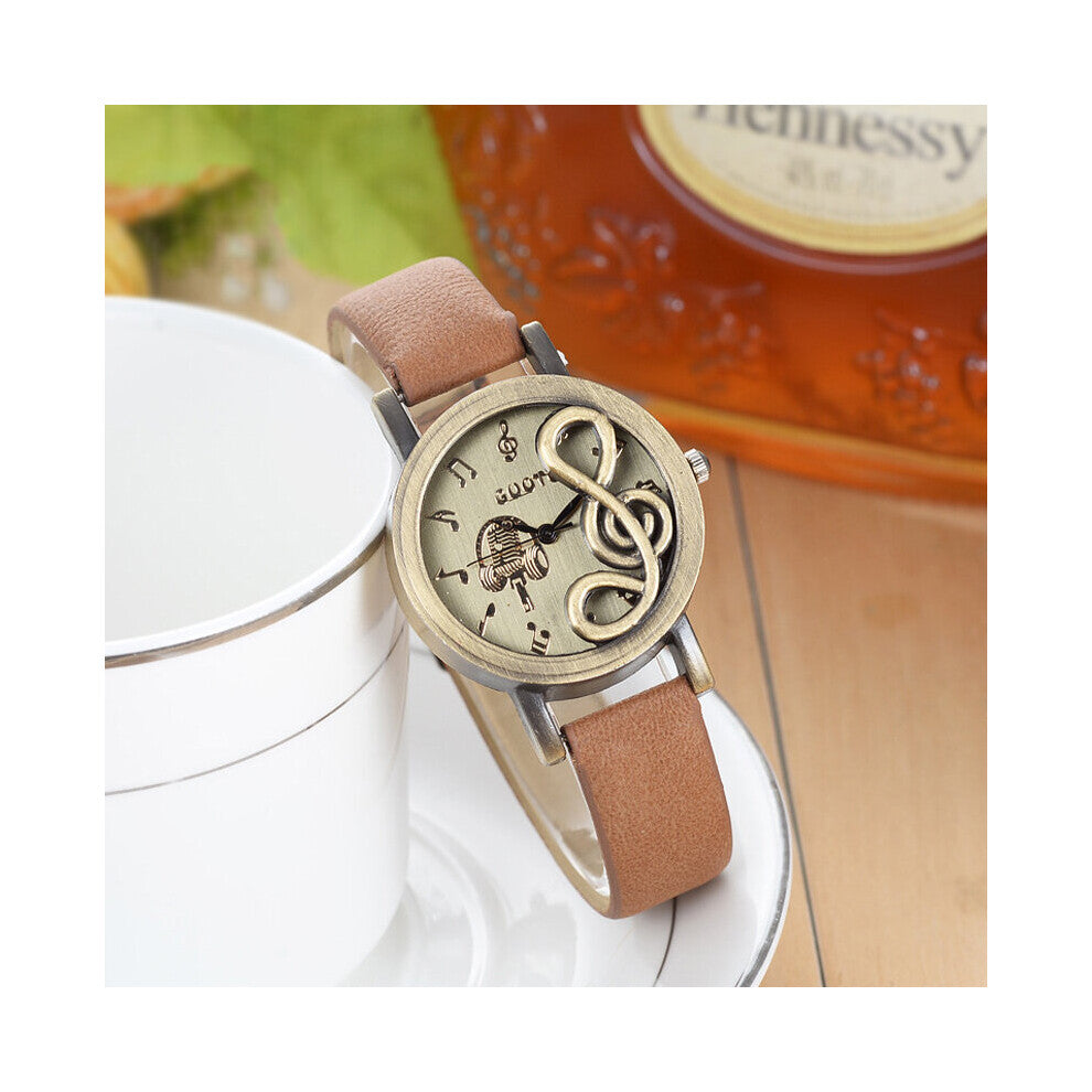 Women Watches Ladies Music Note Casual Quartz Watch Women Leather Strap Dress Watches Relogio Feminino Clock Hot