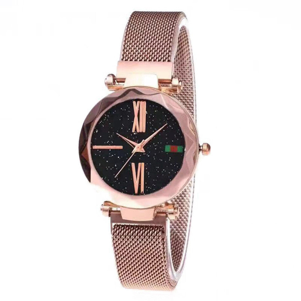 Women Starry Sky Quartz Wristwatch Ladies Stainless Steel Magnetic Watch Bracelet Strap Diamond Watches Women's Watch