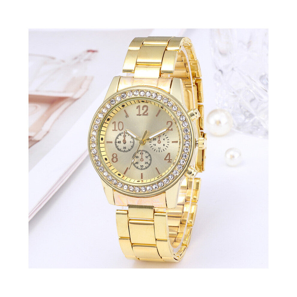 Rhinestone Watch Women Diamond Steel Band Business Watches Wristwatch Female Casual Ladies Watches Bracelet Clock