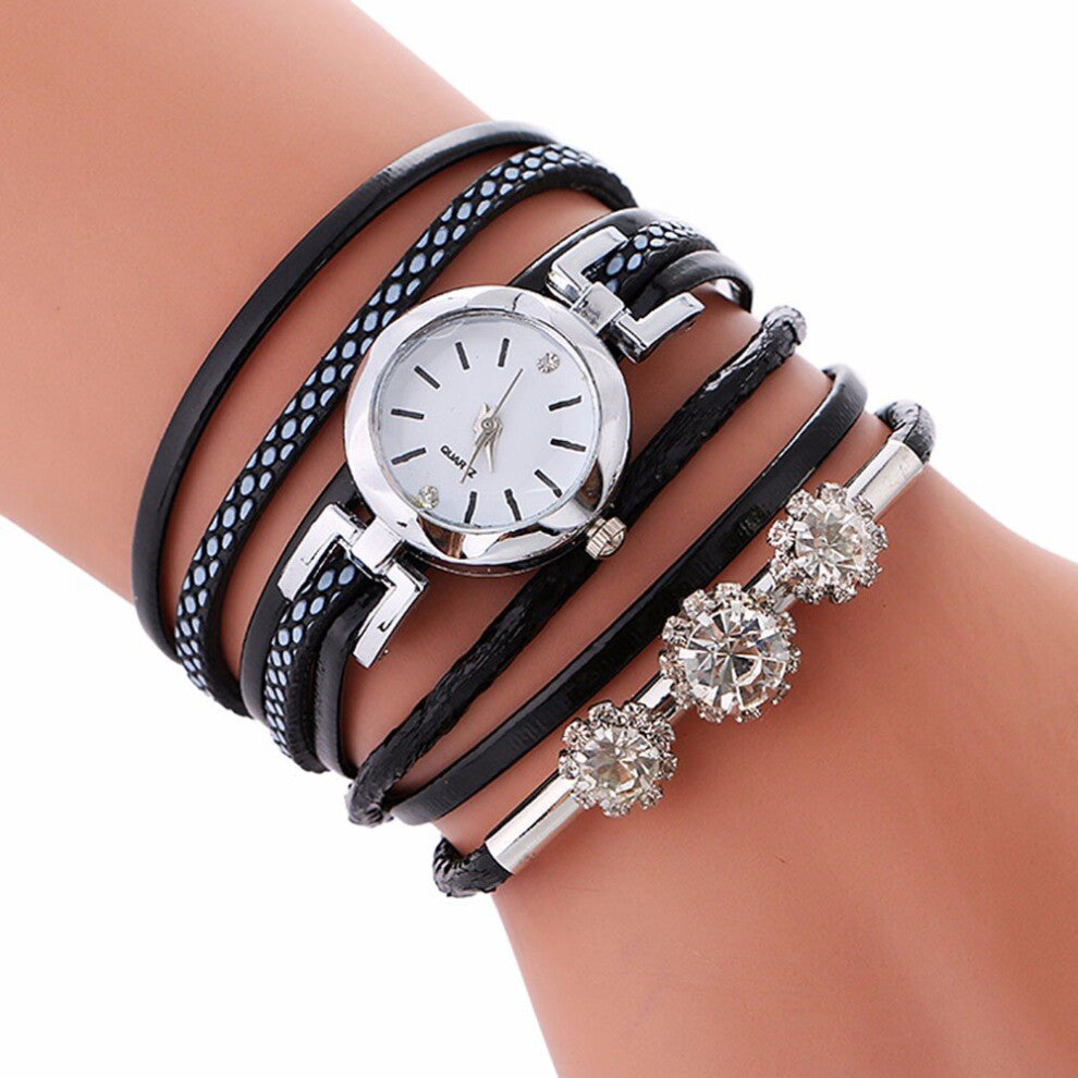 Women Watches Bracelet Ladies Watch with Rhinestones Clock Womens Vintage Dress Wristwatch for Gift Relogio Feminino