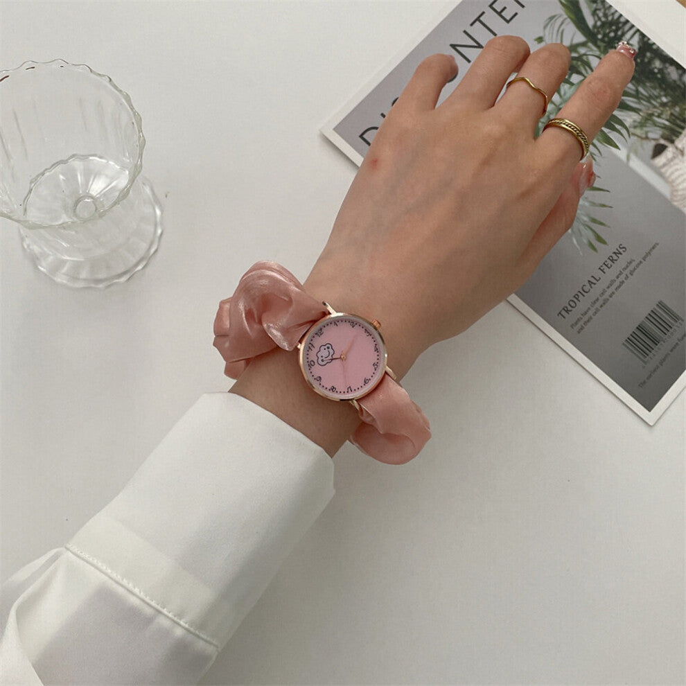 Women's Watch Ribbon Digital Pointer Wrist Watches Girls Valentine Gift Wrist Accessory Pointer Watch Automatic Watch