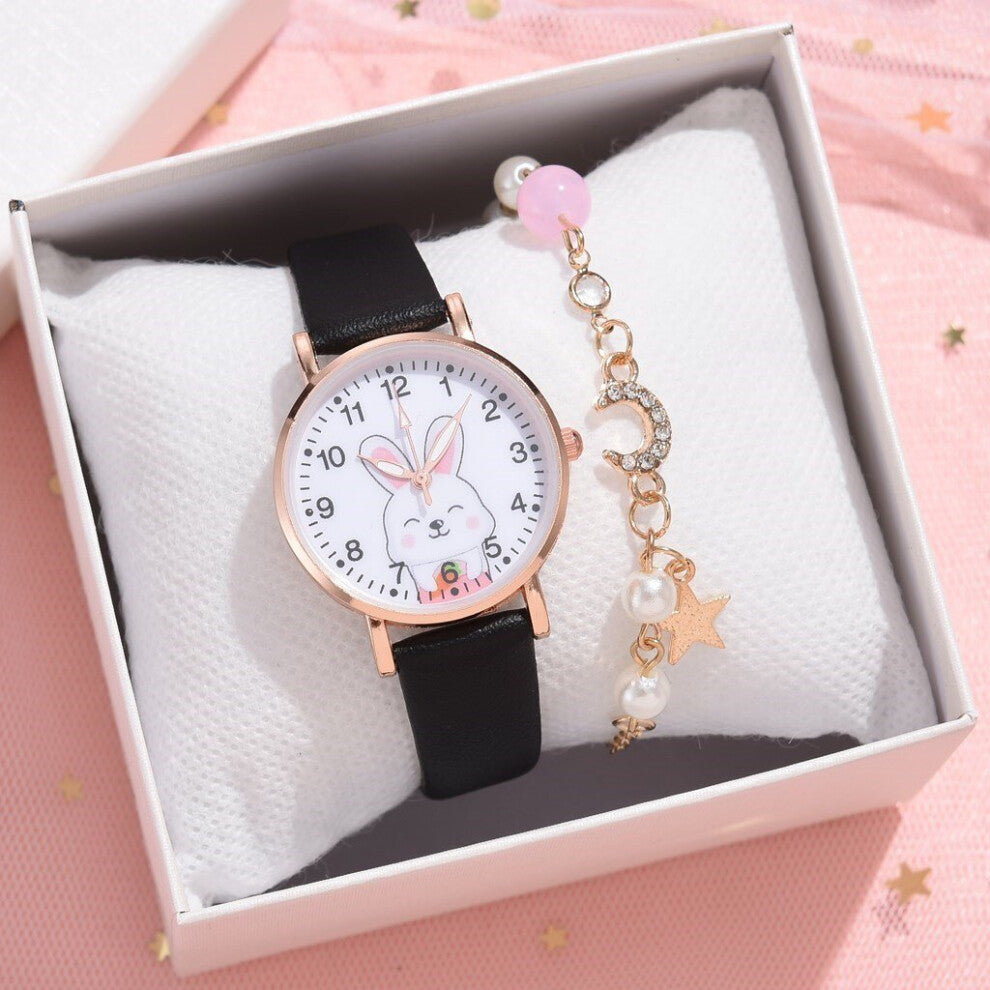 2pcs?Women Watches Casual Quartz Wristwatch Set Watch For Women Leather Ladies Clock Female Gift Relogio Feminino
