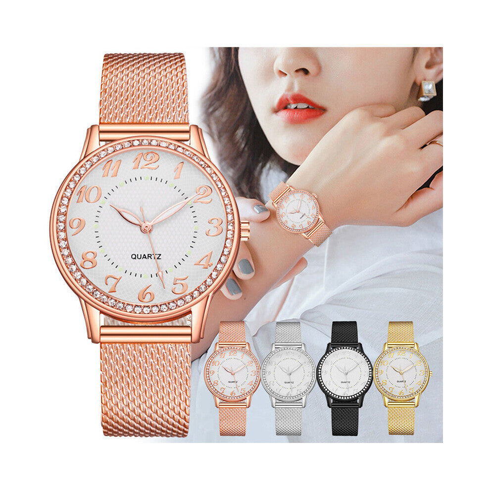 Women Watches Rose Stainless Steel Ladies Watch Top Quailty Luminous Quarzt Wristwatch Romatic Girlfriend Gift