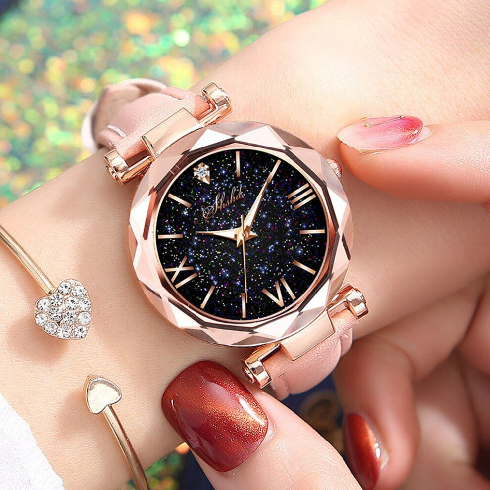Ladies Watches Gypsonphila Watches Women Casual Quartz Starry Sky Watches Clock