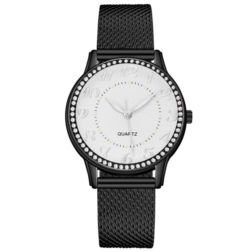 Ladies Wristwatches Women Watches Top Stainless Steel Silver Mesh Strap Female Quartz Watch Relogio Masculi