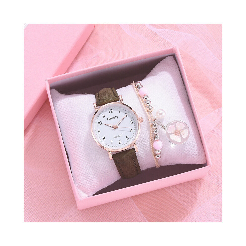 Women Watches Bracelet Set Girls Gift Quartz Watch Student with Bracelet for Womens relogio feminino