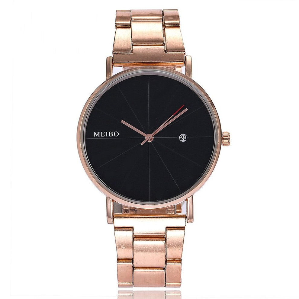 MEIBO Women Watches Business Casual Date Calendar Watches Stainless Steel Mesh Belt Quartz Watch for Women