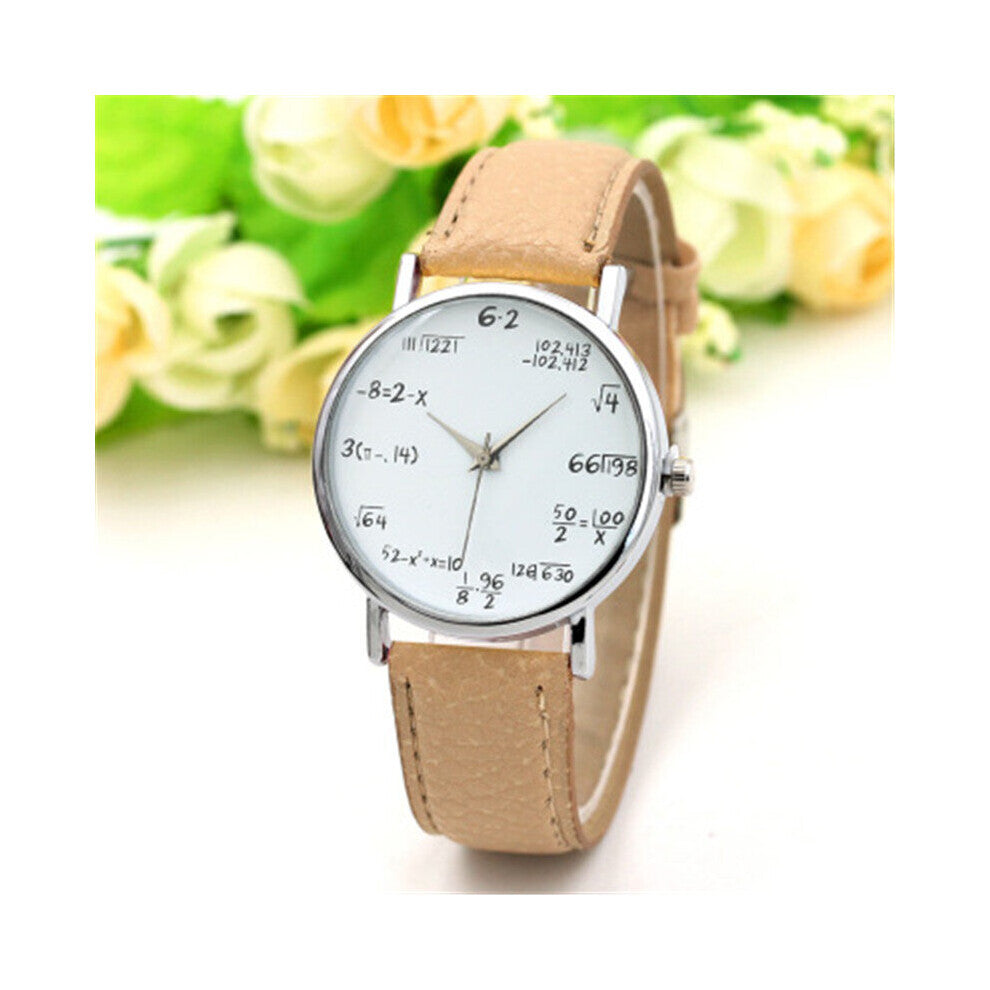 Men Mathematical Relojes Casual Watches Symbols Of For Ladies Leather Watches Hombre Women Wrist Quartz This