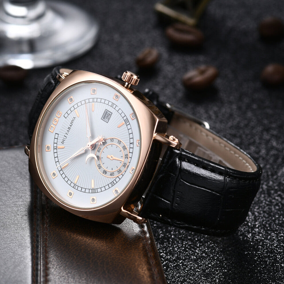 Quartz Watches Women Leather Strap Men Wristwatch Big Dial Women's Creative Watch Women Clocks
