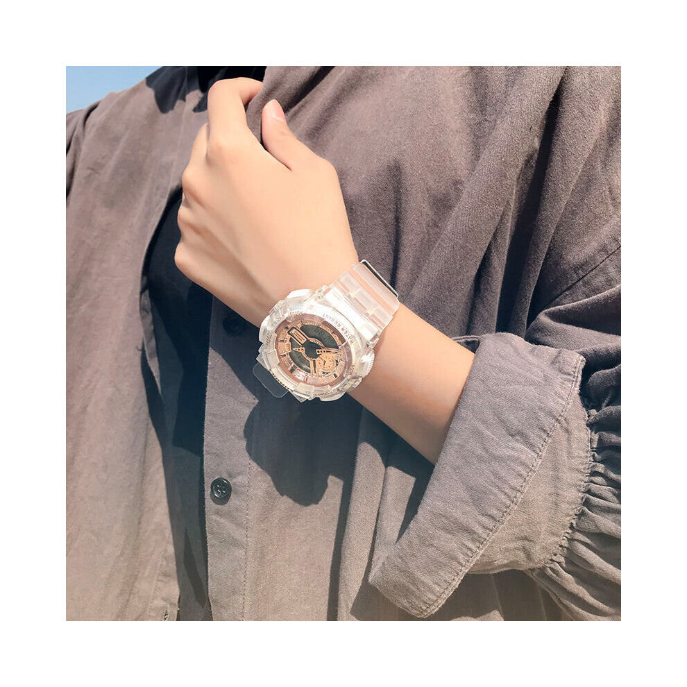 Sports watch LED Women's watches Calendar Men's Watches Transparent strap Student Military Waterproof Electronic clock