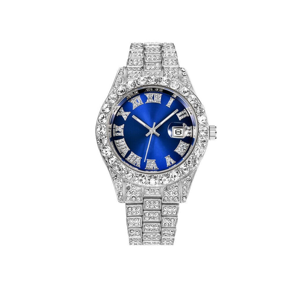 Reloj Hombre Diamond Waterproof Watches For Woman Stainless Surface Clock Casual Watch Mens Big Watch