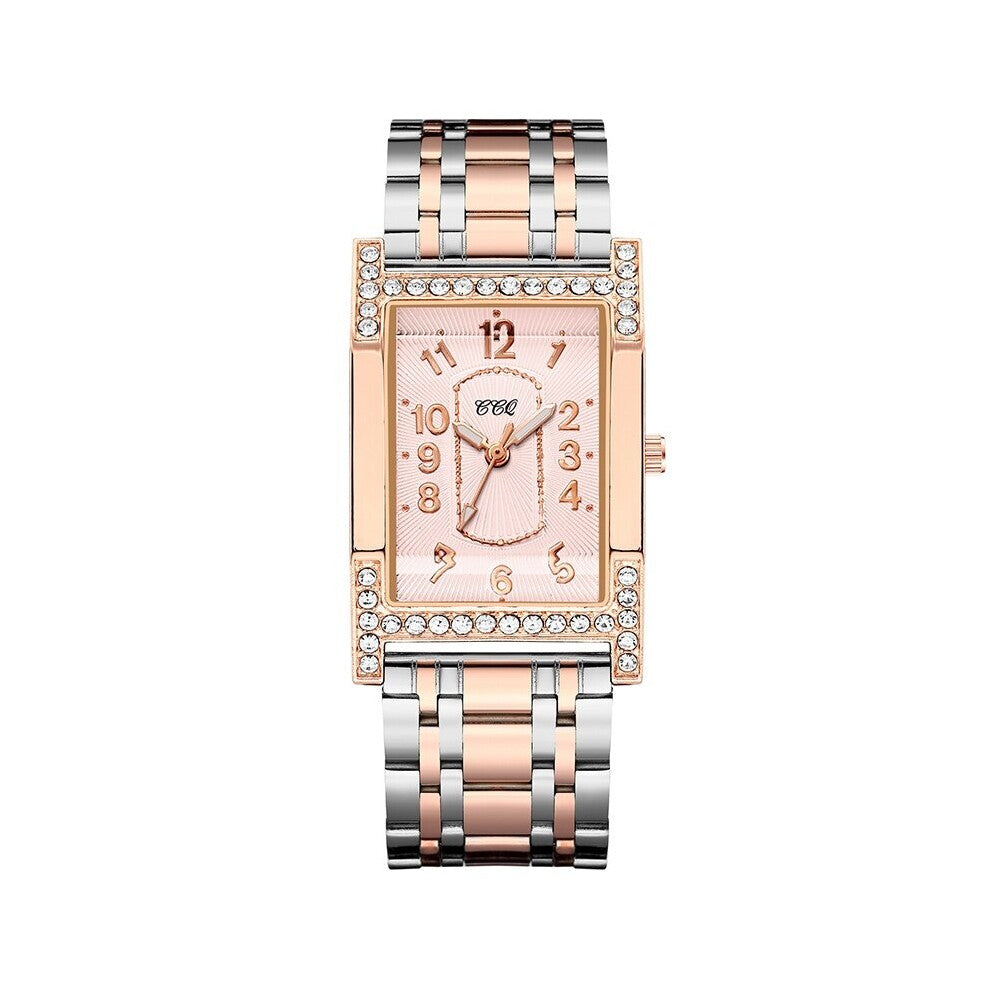 Women Watches Rectangle Quartz Watch with Stainless Steel Band Female Clock Relogio Feminino Montre Femme