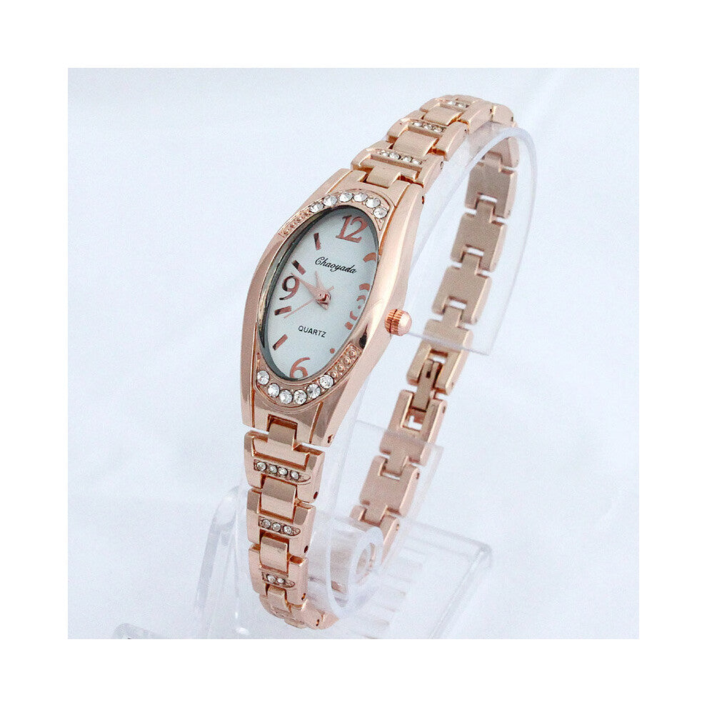 Hot Casual Lady Women's Watches Girl Rose Stainless Steel Watch Bracelet Dress Quartz Wristwatch O80