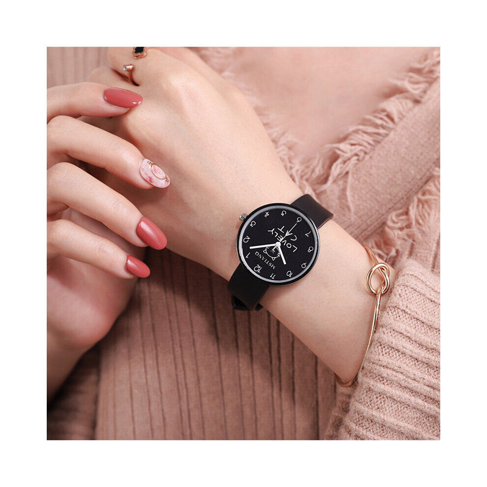 Cat women watch candy jelly waterproof silicone watch female school student clock ladies watches for girl
