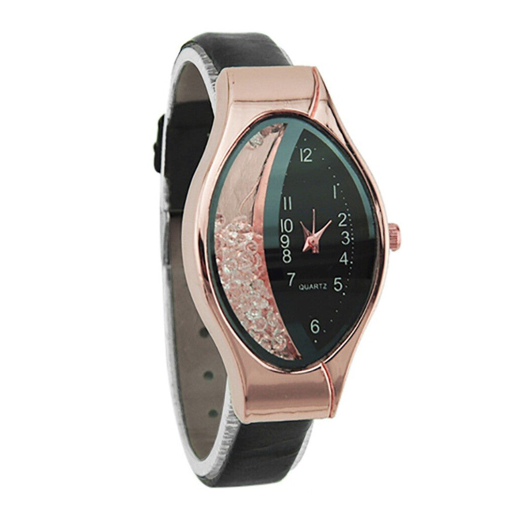 Womens Watch Semilunar Sand Type Ellipse Woman Fine Strap Small Dial Wristwatch Watch Women Watches Top