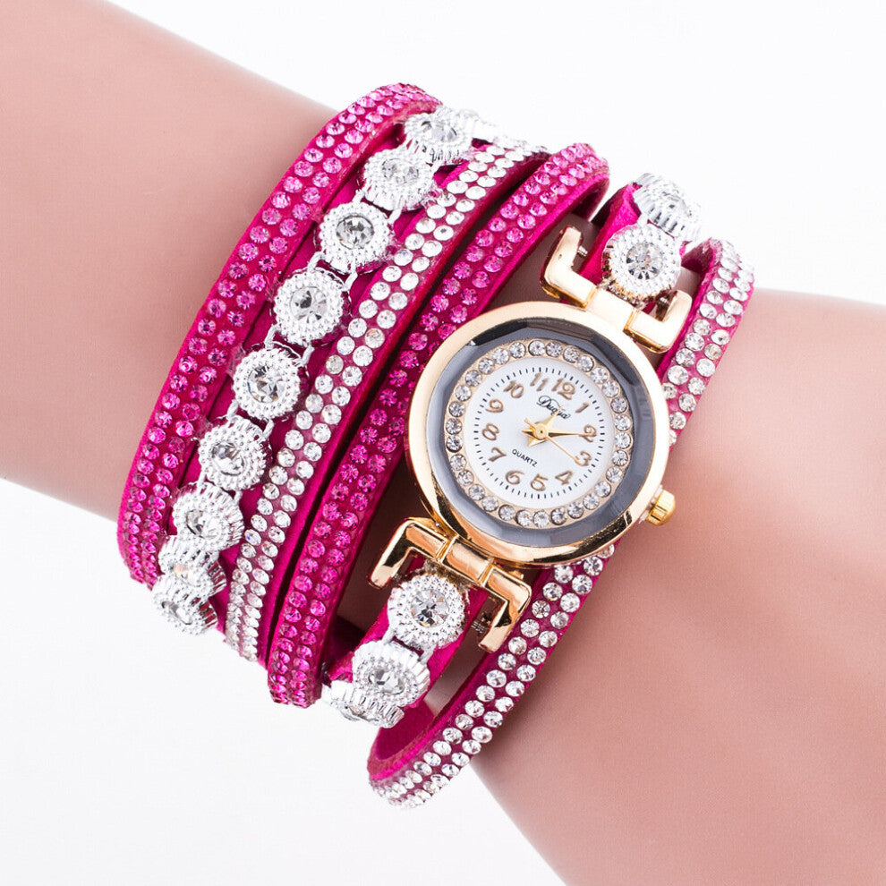 Women Wristwatches Leather with Diamond Bracelets for Women Clock Ladies Watches Casual Noble Relogio Feminino