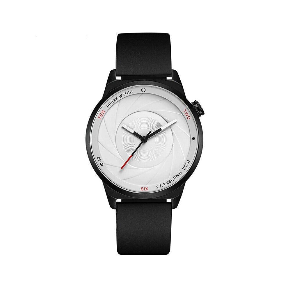 Lens Quartz Watch for Men Students Sports Silicone Strap Watches Relogio Masculino Military Wristwatch
