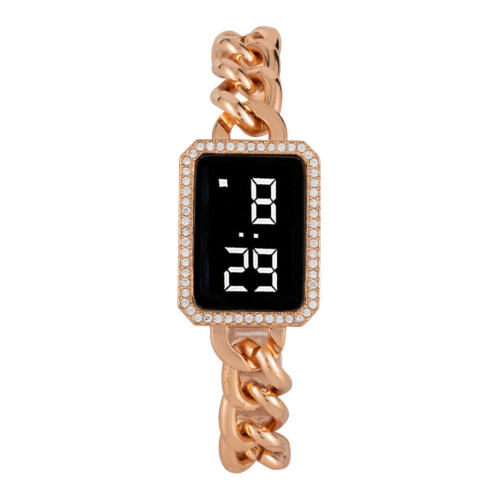 Digital Watches Women Alloy Chain Strap Ladies LED Electronic Wristwatch Sports Girls Bracelet montre femme
