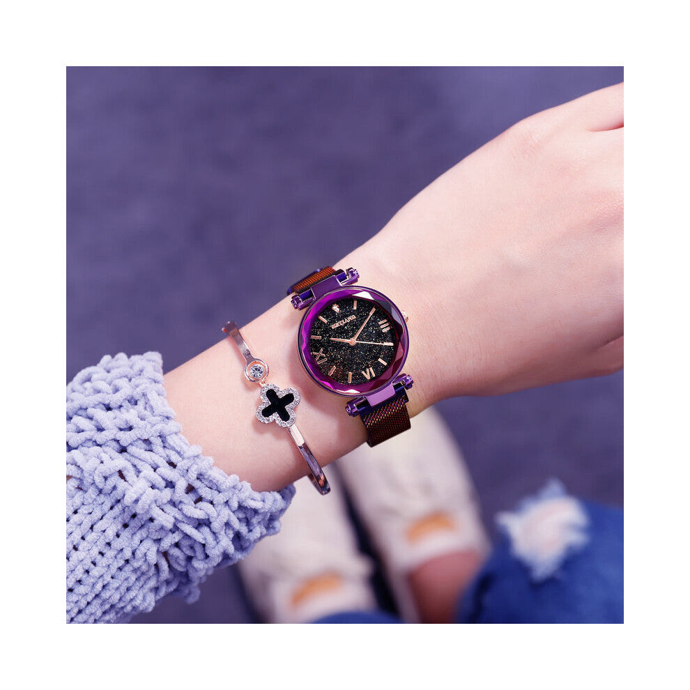 Hot Top Women Watch Starry Sky Watches Ladies Magnetic Clock Diamond Female Quartz Watch relogio feminino 19