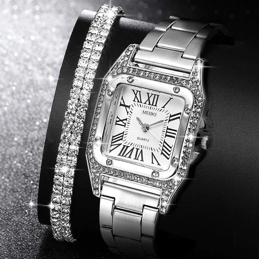 Women Watch Square Dial Ladies Quartz Watches Crystal Diamond Female Relogio Feminino For Gift Clock