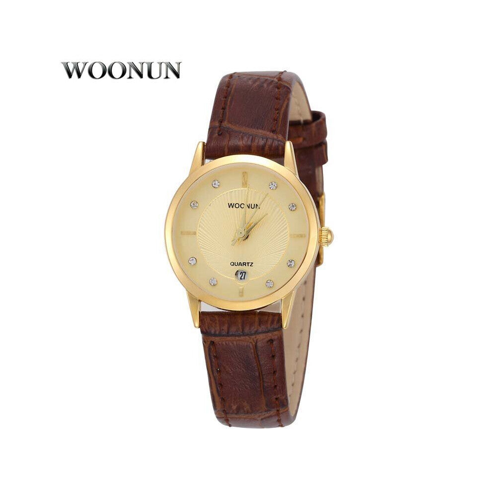 Relogio Feminino WOONUN Womens Watches Leather Band Japan Quartz Wrist Watches For Women Casual Ladies Watches hodinky