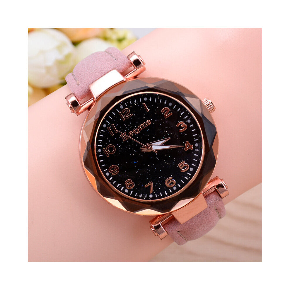 Casual Romantic Starry Sky Women Watches Bracelet Bangle Ladies Wrist Watch Leather Female Clock Relogio Feminino