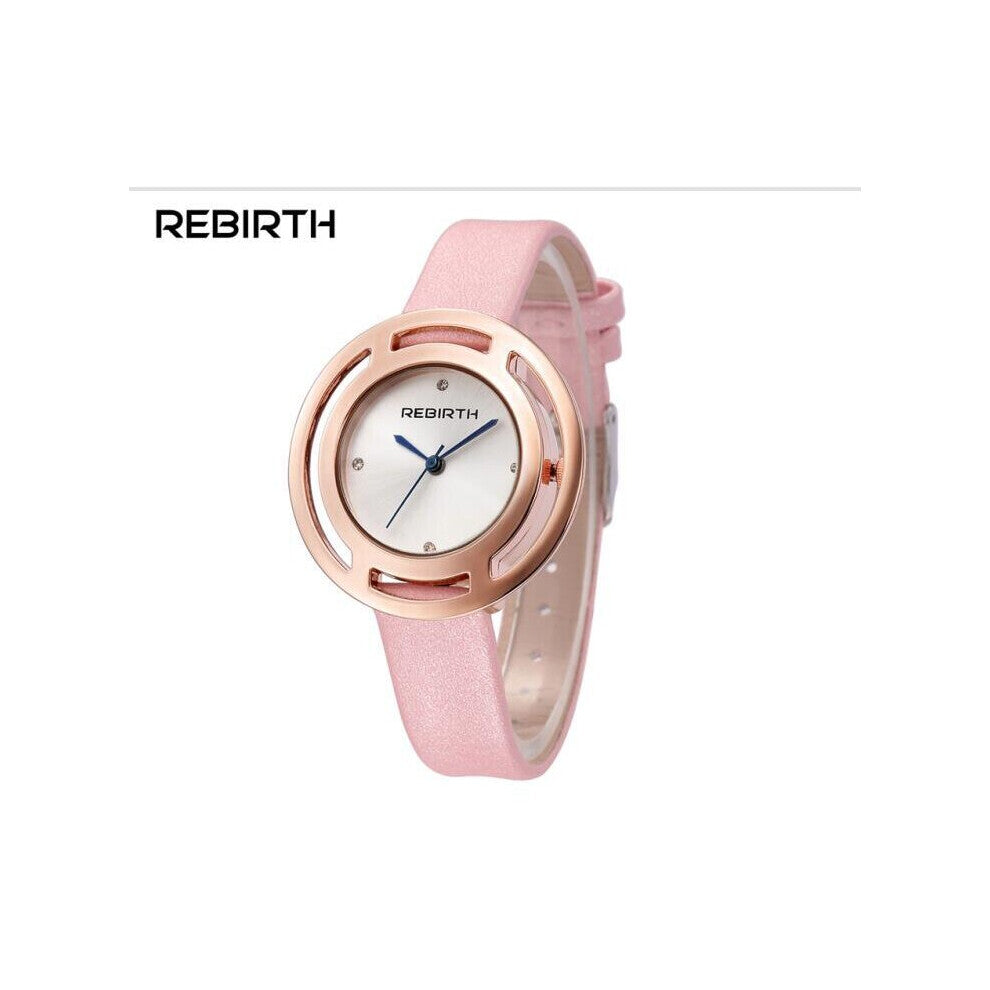 Rebirth Casual Ladies Watches Bracelet Quartz Classic Female Leather Strap Clocks Women Wristwatches