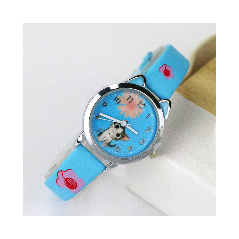 Cartoon Cat Pattern Kids Watches Girls Quartz Analog Child Watches for Women Student Clock Gif Women Watches Girl Boy Watch