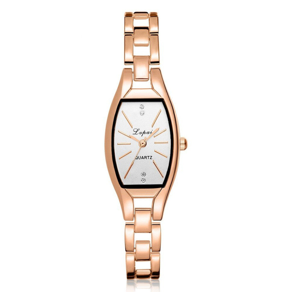 Personality Rectangular Thin Strap Watch Stainless Steel Quartz Women Watch Female Watches Diamond