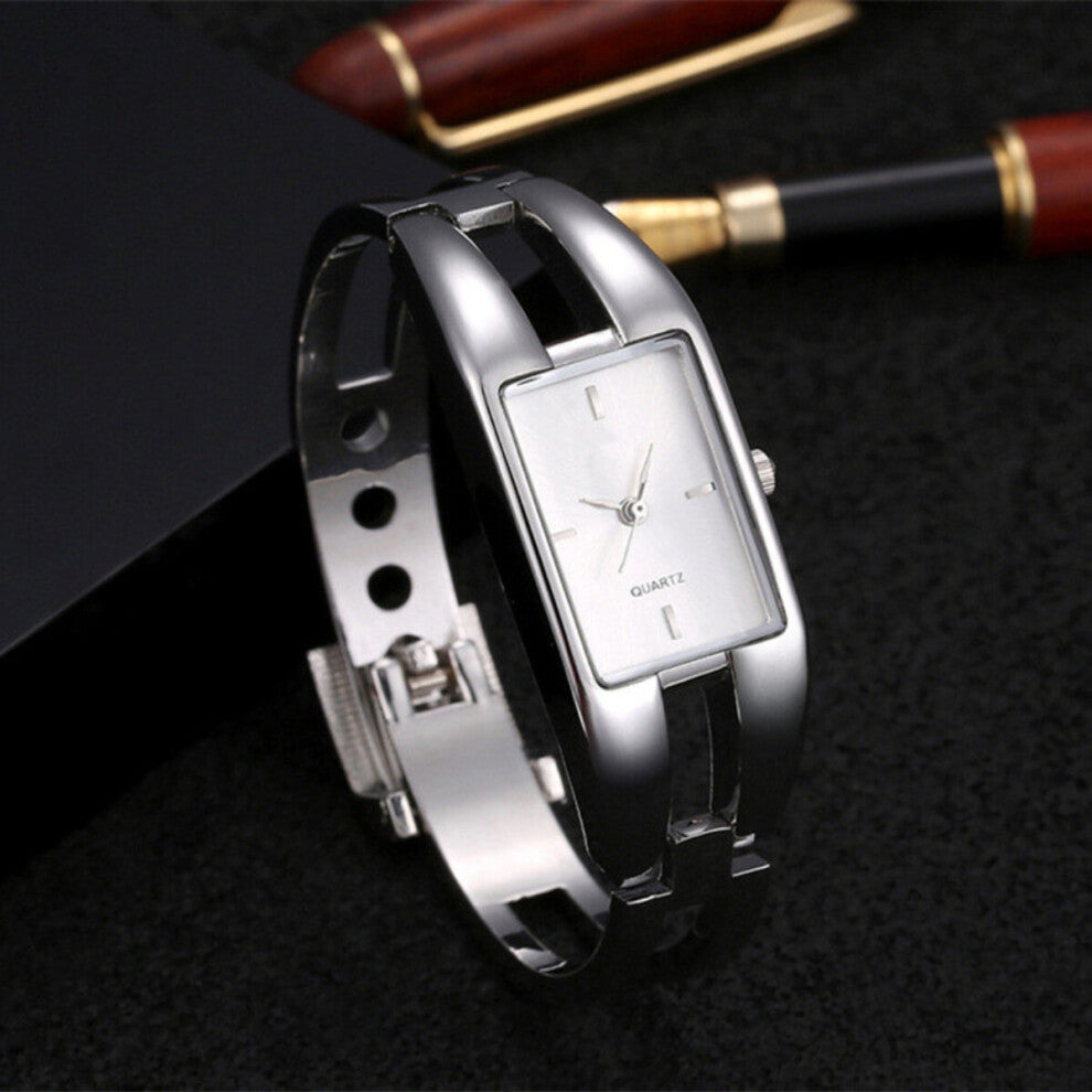 Women Watch Slim Silver Band Bracelet Quartz Watches Casual Ladies Bangle Watches Relogio Feminino Montre