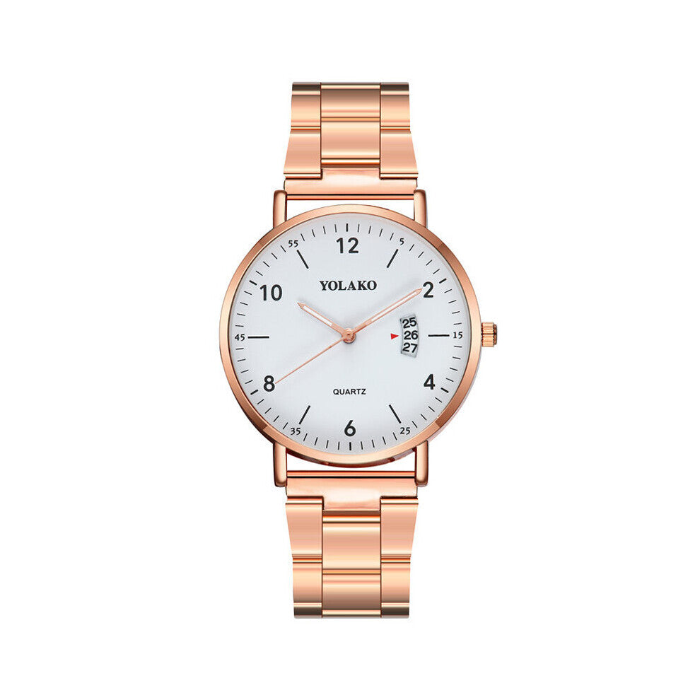 Women Watches Top Casual Wrist Watch Calendar Quartz Clock Stainless Steel Watchband Women Watch