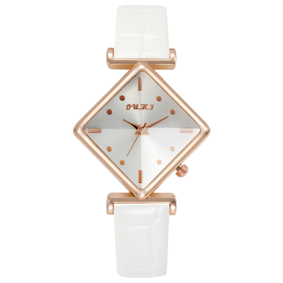 Ladies Watch Casual Watch Female Summer Niche Diamond Glass Cube Sugar Temperament Quartz Student Watches